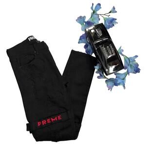 Preme NWOT Black Distressed Skinny Jeans Men 32